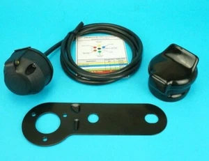 Pre-wired 12N 7 Pin Socket on Mounting Bracket with Socket Cover Trailer  - Picture 1 of 1