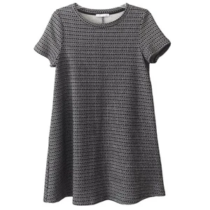 Vestido Mujer Zara Trafaluc Colección Otoño/Invierno Negro Blanco Texturizado Talla Mediana - Imagen 1 de 5