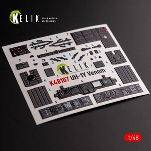 UH-1Y Venom. Calcomanías interiores 3D (para Kitty Hawk / Zimimodel) 1:48 KeliK K48107 - Imagen 1 de 11