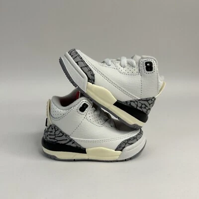 Nike Air Jordan 3 Retro TD “Blanco Cemento” Reimaginado Niño Pequeño 3C DM0968-100 Nuevo Foto 1 de 4
