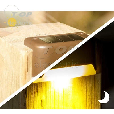 4/8Pcs Solar Led Deck Lights Waterproof Outdoor Yard Stairs Fence Lamps Lamp - Image 1 of 4