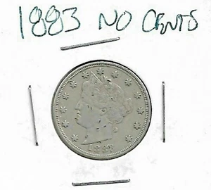 1883 No Cents Liberty Nickel : Extra Fine XF Details - Picture 1 of 2