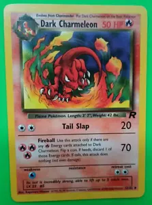Pokémon Karte DUNKEL CHARMELEON NM Unbegrenzt Non Holo U Team Rocket 2000 AGB Schön! - Bild 1 von 2