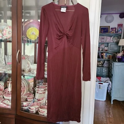 Vestido de cóctel Patrizia Pepe Firenze vintage manga larga ceñido al cuerpo talla 42 Foto 1 de 4