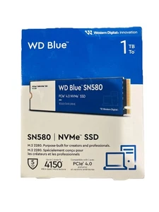 Western Digital WDBWMY0010BBL-WRWM WD Blue 1TB SN580 NVMe Internal SSD - Picture 1 of 2