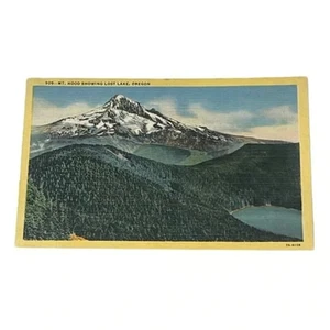 Postal Mt Hood mostrando Lost Lake Oregon de colección A763 - Imagen 1 de 2