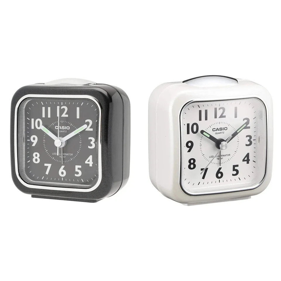 CASIO Alarm Clock Analog Compact Light Black/White Simple TQ-157-1BJF/7BJF Japan - Image 1 of 1