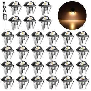 RNEHON LED Deck Lighting Kits,Warm White Φ1.38 Low Voltage 12V DC Step Stai - Picture 1 of 7