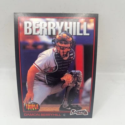 Damon Berryhill Braves 1993 Leaf Triple Play Baseball Card #113 - Image 1 of 2