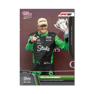 2025 Topps Now Formula 1 F1 Nico Hulkenberg First Podium #51 - Picture 1 of 2