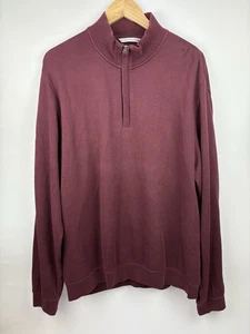 Cutter & Buck Sweater Jumper 1/4 Zip Men’s Size L Purple - Picture 1 of 7