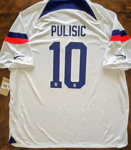 2022/23 NIKE USA # 10 PULISIC HOME SOCCER JERSEY DN0706 101 WHITE/LOYAL BLUE 3XL - Picture 1 of 5
