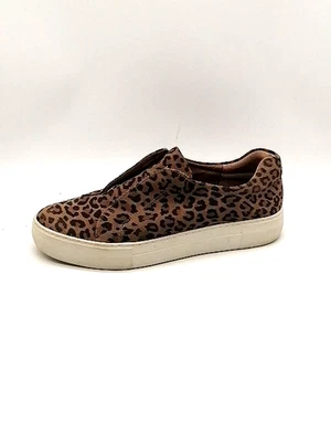 J/Slides Sneakers Womens Brown Leopard Print 8.5 Leather Walking Shoe Stretch - Image 1 of 4