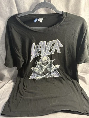 Camiseta Slayer Band Negra Mediana H&M Camiseta Gráfica Dividida  Foto 1 de 3