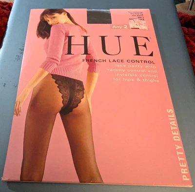 Pantimedias Tono French Encaje Control Top Talla 3 Casi Negras Nuevas en Caja Foto 1 de 4