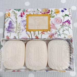 Saponificio Artigianale GARDEN FLOWER Scented Soaps ITALY (3) 4.4 oz GIFTBOX - Picture 1 of 6