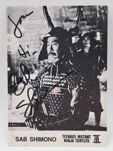 Sab Shimono Signed 4x6 Black & White Photo Print Teenage Mutant Ninja Turtles - Picture 1 of 4