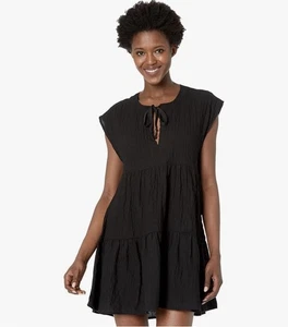 Robin Piccone Fiona Ruffle Cover-Up – Black – Size S – Sheer Swim Cover - Picture 1 of 11