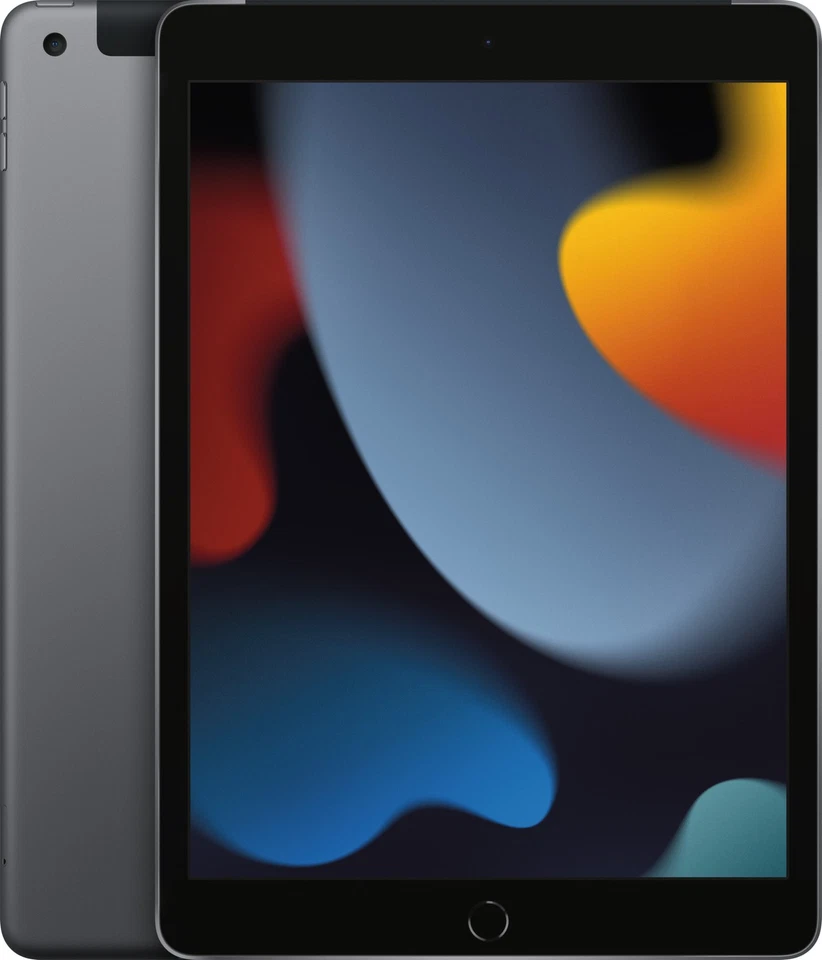 Apple iPad 9. Gen Space Grey 64 GB iPadOS Tablet 10.2" Wi-Fi + Cellular A13 Chip - Bild 1 von 1