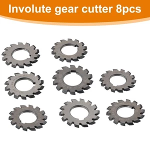 8* HSS M1 Diameter 22mm PA20° 20 Degree #1-8 Involute Gear Cutters Tools New - Picture 1 of 24