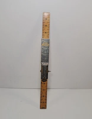 Vtg. David Traum Co Skirt Hem Ruler Marker Tool Tailor Sewing Seamstress 15 Inch - Image 1 of 4