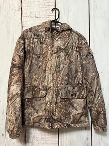 Gamehide Mossy Oak Duck Blind Men Insulated Camo Hood Hunting Jacket Size Medium - Picture 1 of 10