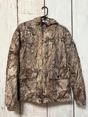 Gamehide Mossy Oak Duck Blind Men Insulated Camo Hood Hunting Jacket Size Medium - Image 1 of 4