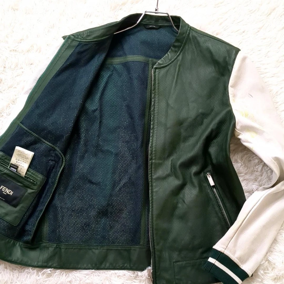 Fendi Riders Jacket All Leather Lamb - Image 1 of 4