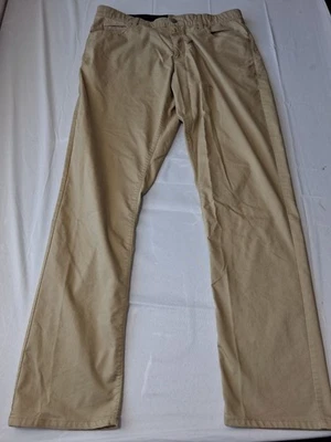 Nike Dri-Fit Mens Sports Chino Pants Beige 34x32 Slim Fit Straight Leg 5 Pockets - Image 1 of 4