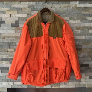 VINTAGE Remington Jacket Sz L Orange Full Zip Shooting USA MADE - Picture 1 of 8