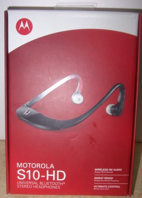 NEW OPEN BOX Motorola S10-HD Wireless Bluetooth Behind Ear Headset Sweat Proof - Image 1 of 4