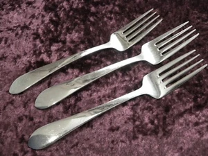 KENT 3 Salad / Dessret Forks Retroneu Stainless Steel KOREA VERY SHINY - Picture 1 of 3