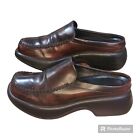 Dansko Womens Distressed Leather Clogs US Size 6 1/2 - 7 EU Size 37 Brown Shoes 
