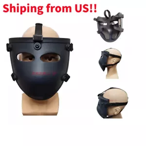 US !Aramid Ballistic Bullet Proof Level IIIA Full Face Mask CS Field Body Armor - Picture 1 of 17