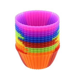 7Penn Silicone Cupcake Baking Cups Reusable Muffin Liners Small 18pc Multicolor - Picture 1 of 7