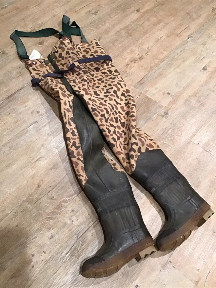 Hodgman Wadewell 3-Ply Marsh Camo Canvas Chest Waders Men's Size 9 Duck Hunting - Image 1 of 4