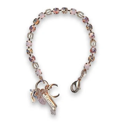 Bracelet by Mariana Woman Lovely Rose and Pearl Swarovski Crystals - Image 1 of 4