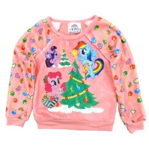My Little Pony Girls Pink Fleece Crew Neck Christmas Sweatshirt Sweat Shirt 5 - Picture 1 of 1