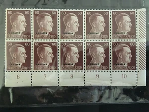 Adolf Hitler Germany Ukraine Block of 10 Deutsches Reich (60) - Picture 1 of 2