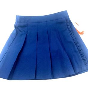 School Uniform Skirt Size 8 Skorts Blue Children Kids Ruffle Shrink Elastic - Picture 1 of 6