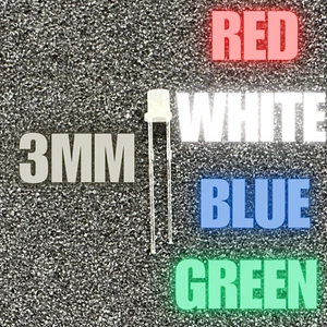12 Volt Red Green Blue White 3mm LED for GM Dash Switches Bulb Replacements 12pc - Picture 1 of 17