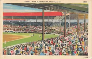 Postal con vista interior del estadio del parque de béisbol Louisville KY Parkway - Imagen 1 de 2