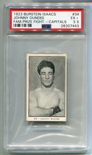 1923 Burstein Isaacs Famous Prize-Fighters Capitals 34 Johnny Dundee PSA 5.5 HOF