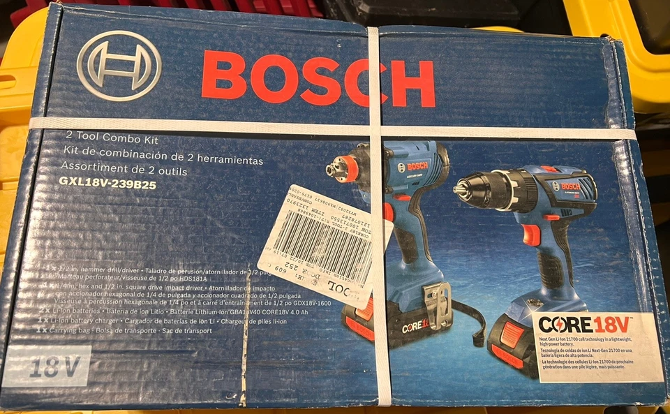 Bosch GXL18V-224B25-RT 18V 1/2 in. Drill Driver Combo Kit Brand New - Image 1 of 1