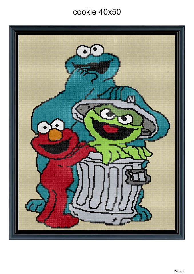 Cookie kids blanket pattern,40x50", wrotten and graph pattern included - Image 1 of 1