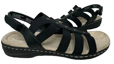 Croft & Barrow Women's Peg Slingback Comfort Strappy Sandals Black Size:9 196N - Image 1 of 4