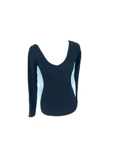 Autumn Cashmere Ribbed V Neck Top Sz M - Picture 1 of 5