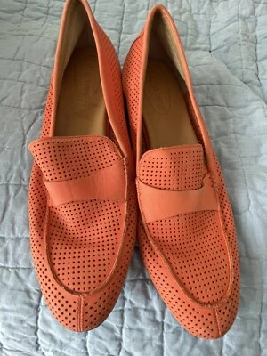 Zapatos mocasines Corso Como para mujer Carlynee sin cordones de gamuza perforada coral - talla 10 Foto 1 de 4