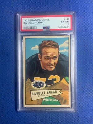 1952 Bowman Large Football #118 Darrell Hogan PSA 6 - Image 1 of 2