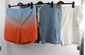 M&S 3X Shorts Bundle Size 3XL White Seersucker Orange Ombre Swim Blue Sweat N F2 - Picture 1 of 10